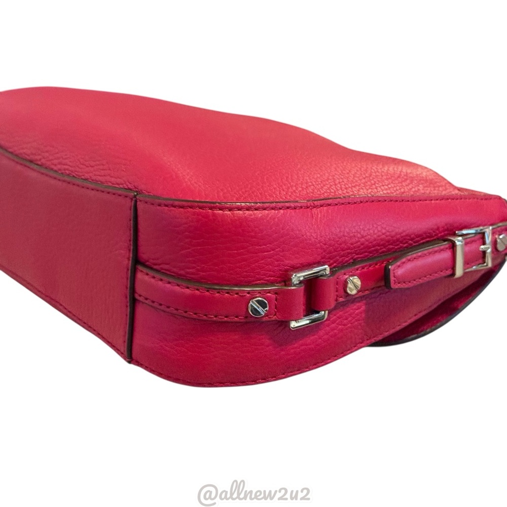 Michael Kors Medium Evie Flap Shoulder Bag Bright Red (pink) HP - Picture 8 of 14